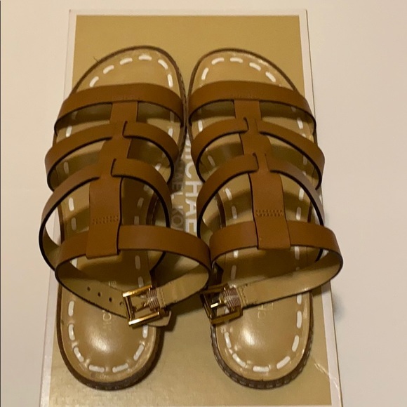 Micheal Kors Fallon Flat Sandals- with box - Picture 1 of 2